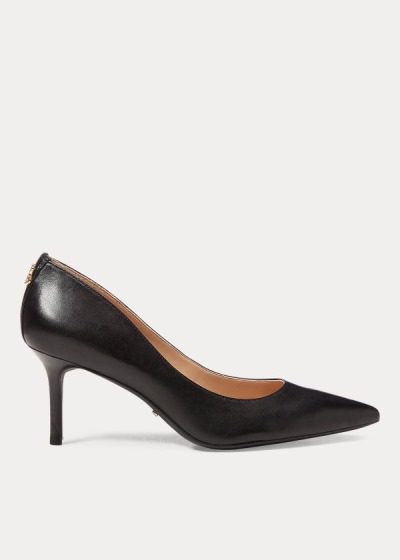 Bombas Ralph Lauren Mujer Negros - Lanette Leather - UYILM8674